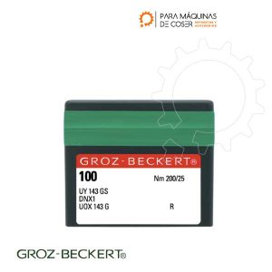 Imagen de Aguja-Groz-Beckert-UY143GS--200-25--Punta--bola--Pack-10-unidades-ejemplo-de-aguja