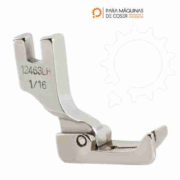 Imagen de Pie para Recta Industrial Con Guia Fijo 1/16" (1.6mm) Izquierdo 811L 12463HL 1/16 (811L), varias medidas.